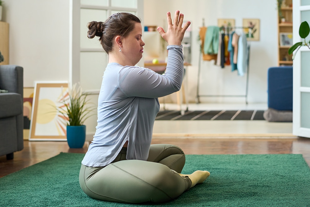 Woman in exercise physiology session