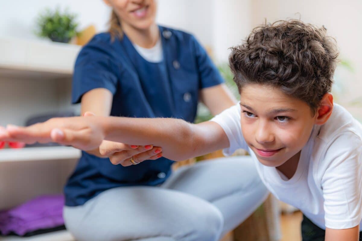 Autism physiotherapy session