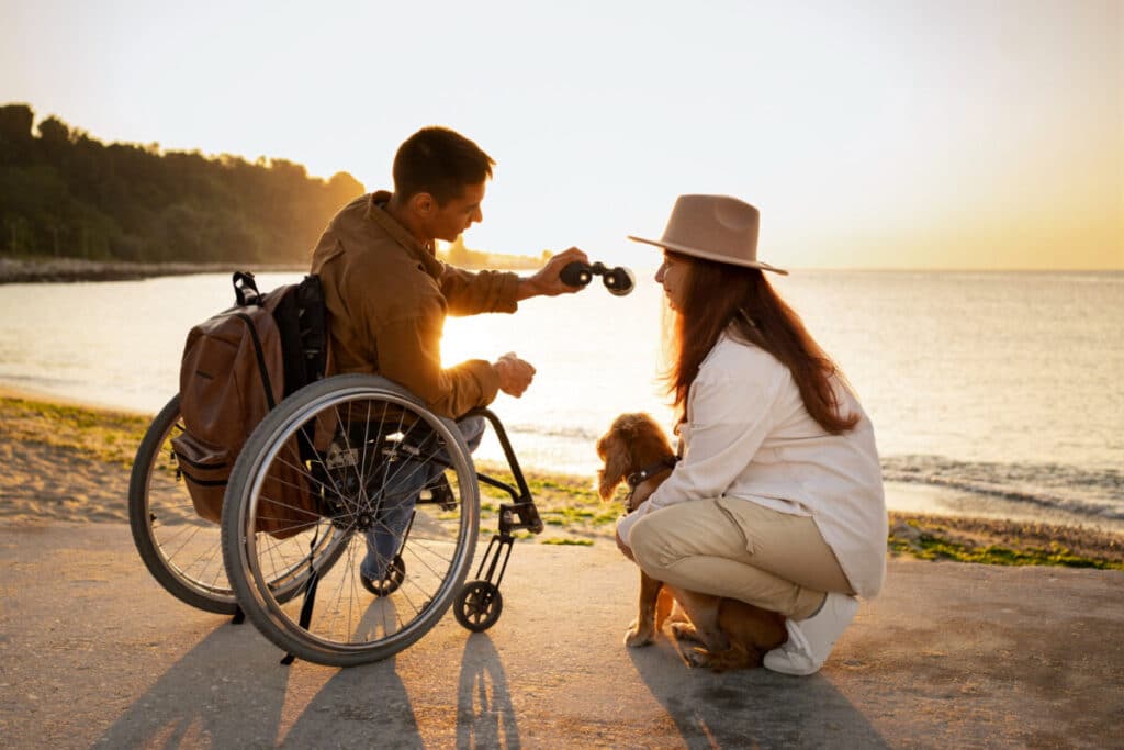 Bloom Healthcare support worker with an NDIS participant